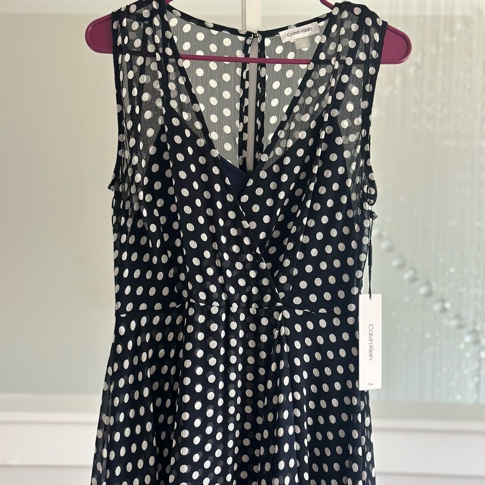 Calvin Klein Polka dot Sleeveless midi dress - Picture 8 of 8